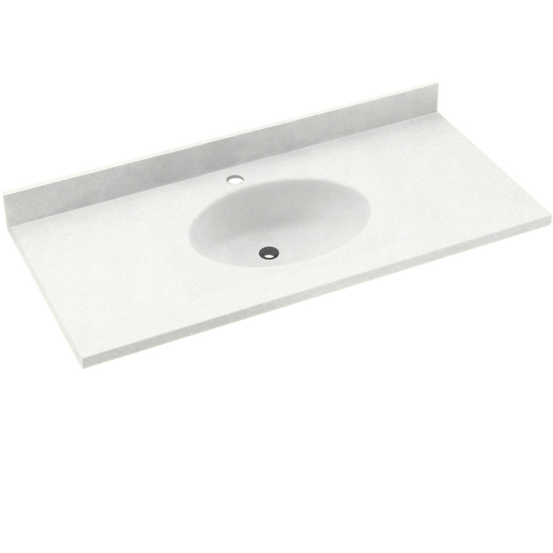 Plateau de meuble-lavabo simple 49 po Chesapeake, Blanc Tahiti