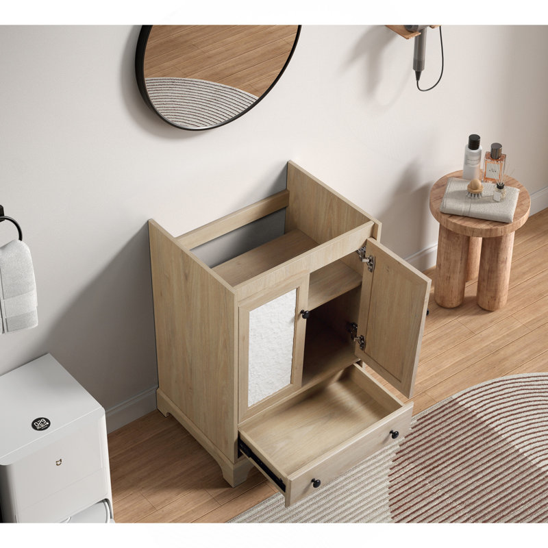 Base de meuble-lavabo de salle de bain en bois prêt à assembler 24 po de largeur sans lavabo