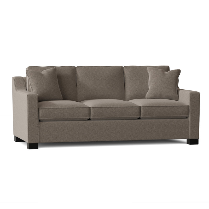 Aceyon 79" Square Arm Sofa Bed with Reversible Cushions, Espresso, Palance Steel