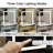 Farmhouse Vanity Desk With Sliding Mirror,Lights And Charging Station,Makeup Table Desk With Dimmable LED Light