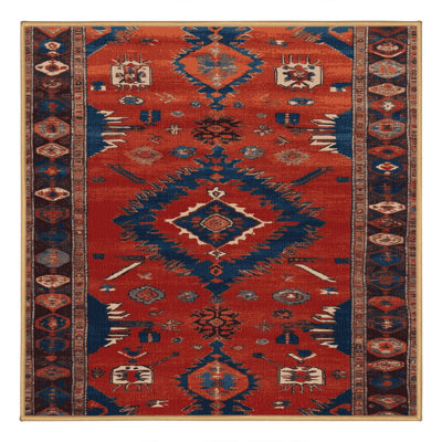 Machine Washable Turkish Brown Area Rug