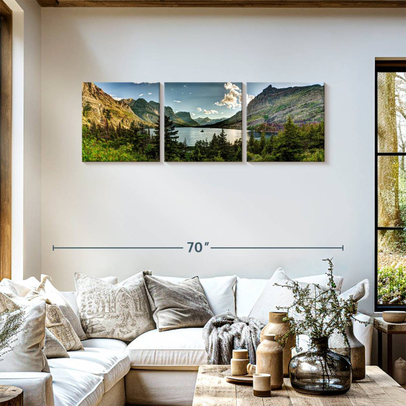 Impression d'art sur toile Montana, Montana, H 18 po x l 57 po x P 1,25 po