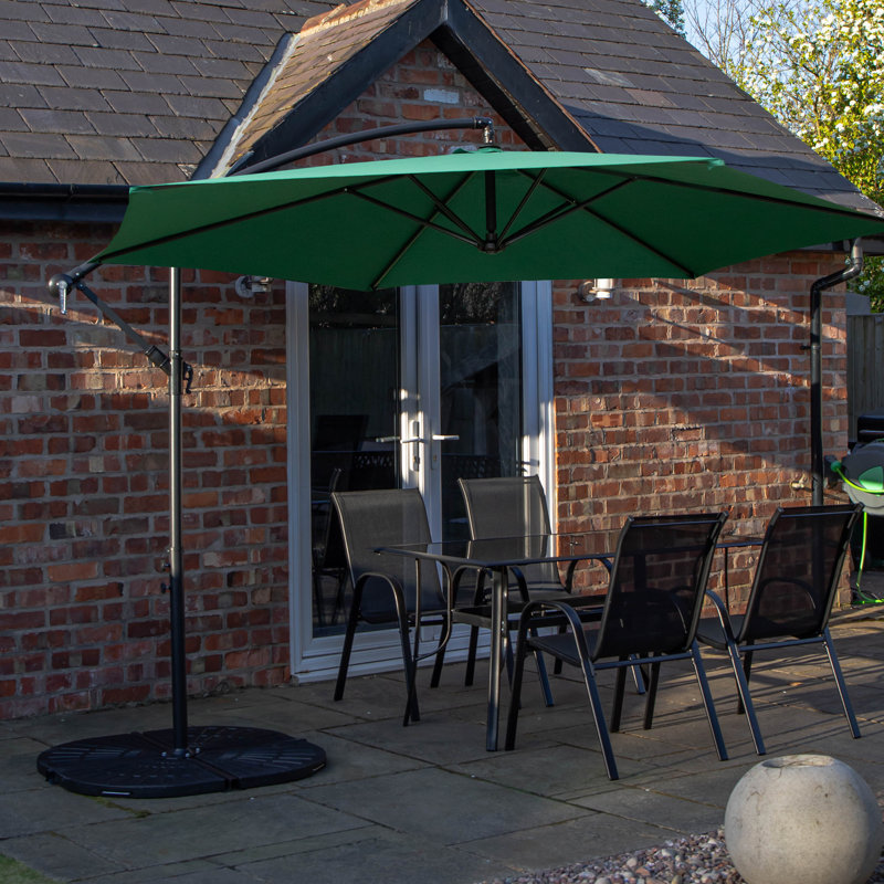 Patio Dining Set, Green, 4