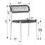 Ensemble de 12 chaises de salle à manger en corde tissée noire Gooden avec structure en plastique-491847374