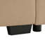 Canapé modulaire en U avec siège très grand et rangement, velours brun clair 3 coussins moelleux, siège repose-pieds, sièges de rangement repose-pieds,