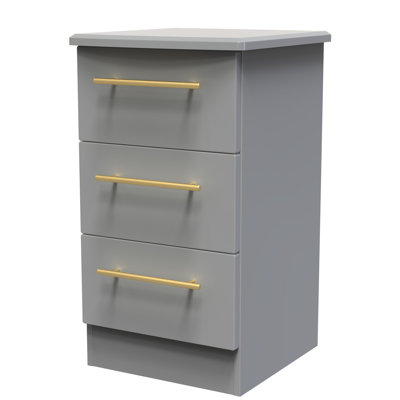 Haworth Fully Assembled Haworth 3 Drawer Bedside Cabinet
