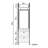 Modern Wardrobe with Numerous Shelves, Oak Color, 19.7 x 70.9 x 15.7 inches | 100% Melamine Coated Particle Board, 0.7 inches Thick | Electrostatic Powder Coated Metal Legs | Wall-Fixable, Stylish Industrial Design
