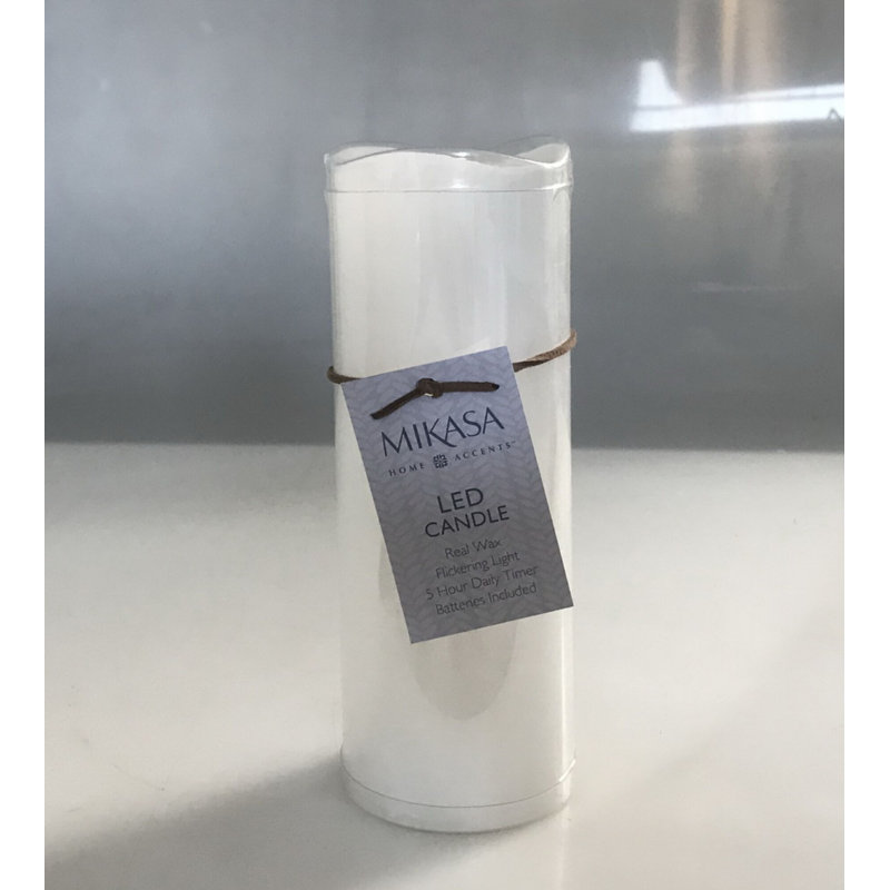 Wavy Top LED Unscented Wavy Top Wax LED Candle