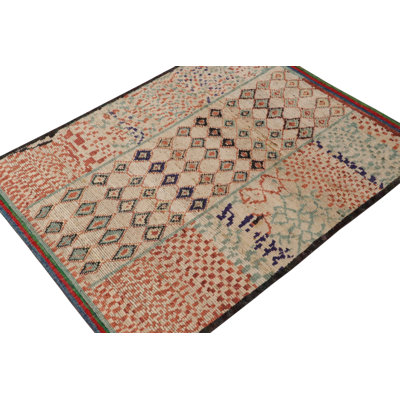 Moroccan Hand Knotted Area Rug