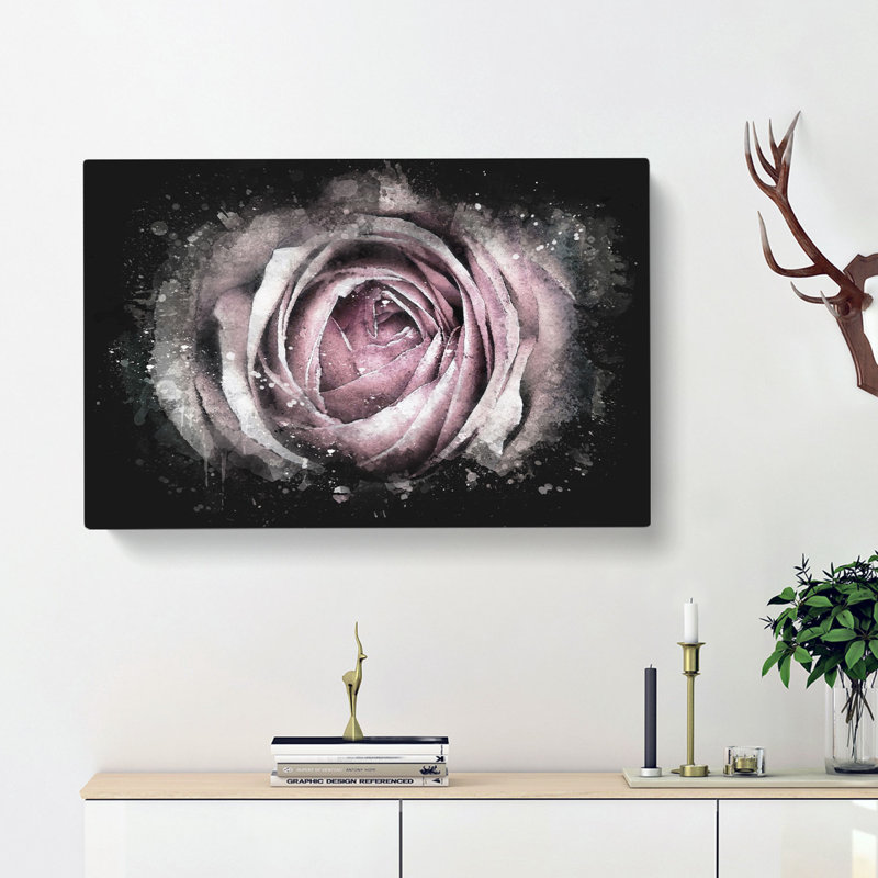 A Pale Pink Rose - Wrapped Canvas, 60cm H x 91cm W x 3cm D