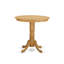 Ensemble de table de salle à manger 5 pièces à hauteur de comptoir comprenant une table de cuisine ronde avec piédestal et 4 chaises de salle à manger, chêne-879947978-932107322