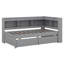 Lit de jour simple avec tiroirs, base de lit en bois massif avec bibliothèque en L, prises de courant et ports de charge USB-1835024766-1835024767