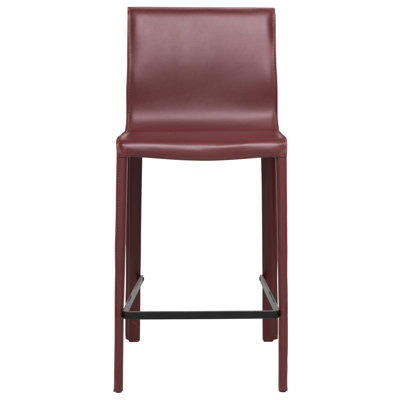 Upholstered Counter Stool with Steel Frame