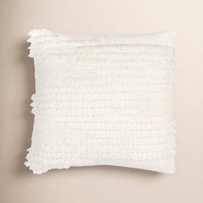 Emberly Ruffled Cotton Reversible Throw Pillow