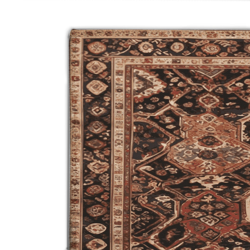 Tapis turc intérieur et extérieur brun, Rectangulaire 2 pi x 3 pi