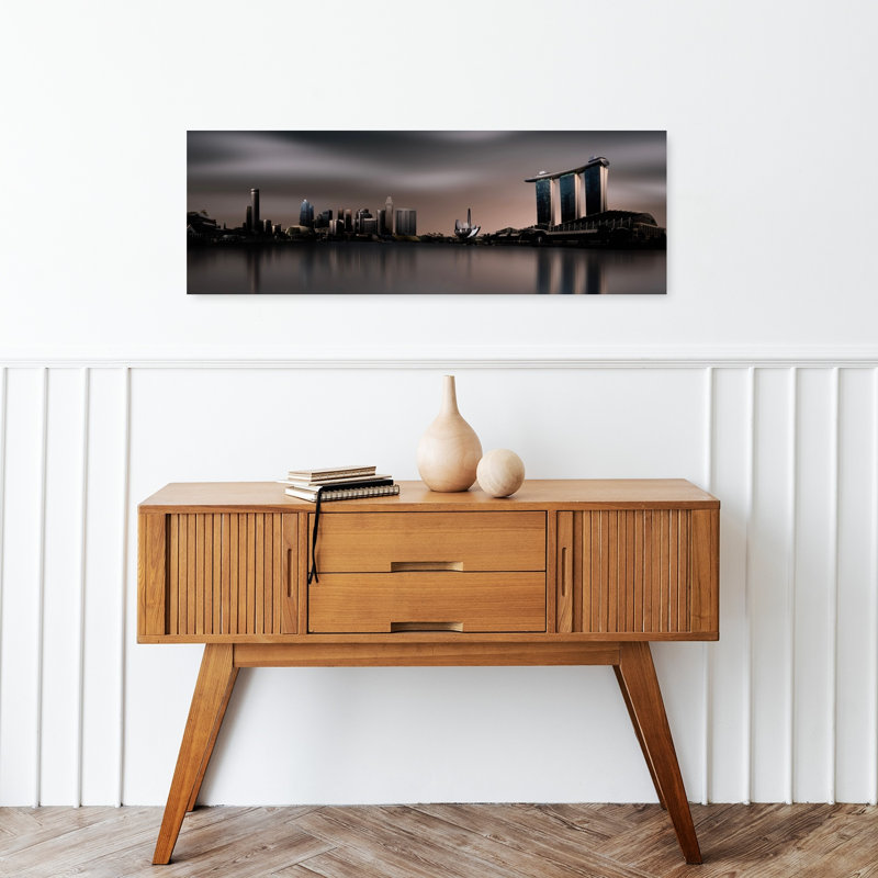 «Dramatic singapour», art dramatique moderne, ville sereine, H 12 po x l 36 po