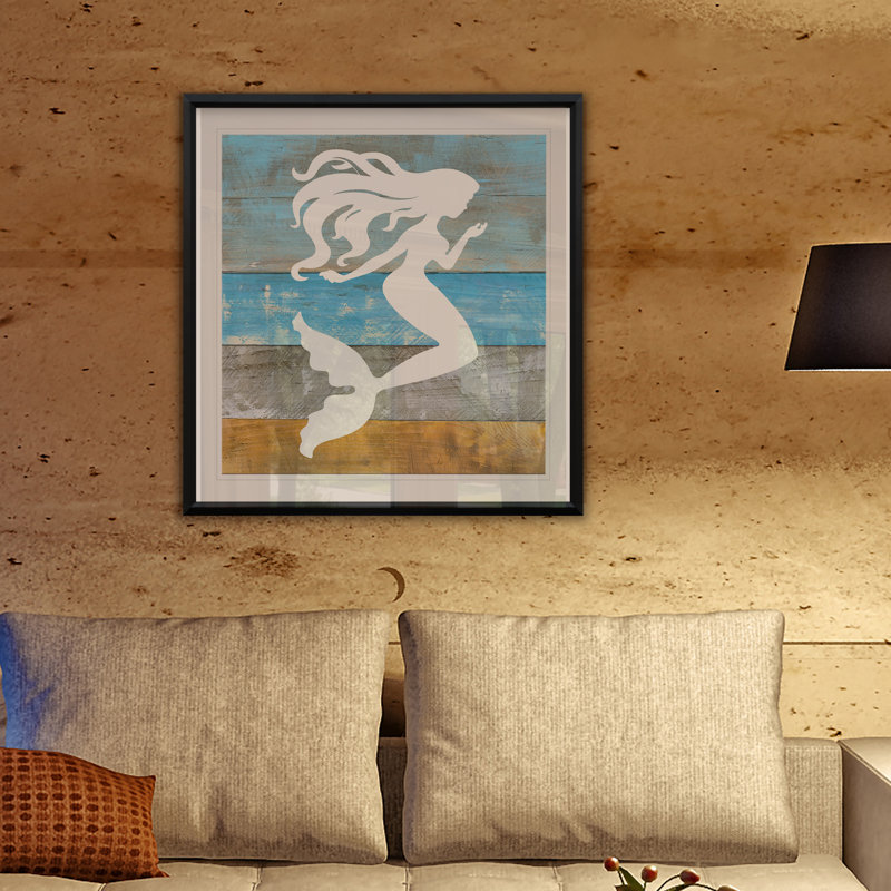 «Woodgrain Mermaid» - reproduction de cadre photo, H 30,5 po x l 30,5 po x P 1,5 po