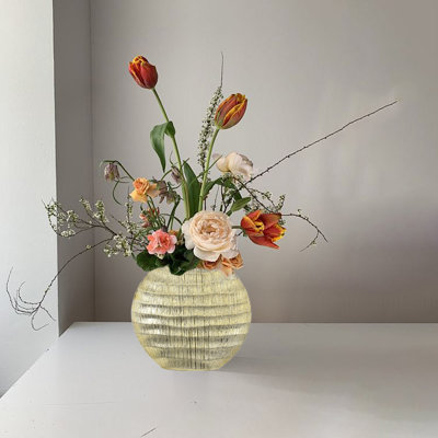 Vase en or doré, vase en céramique pour la décoration intérieure