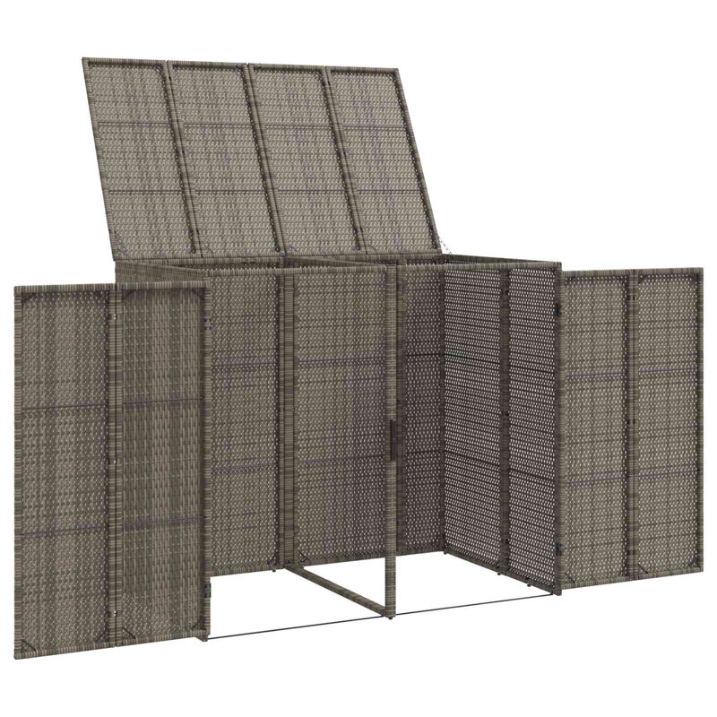 Polyethylene Double Bin Store, Grey