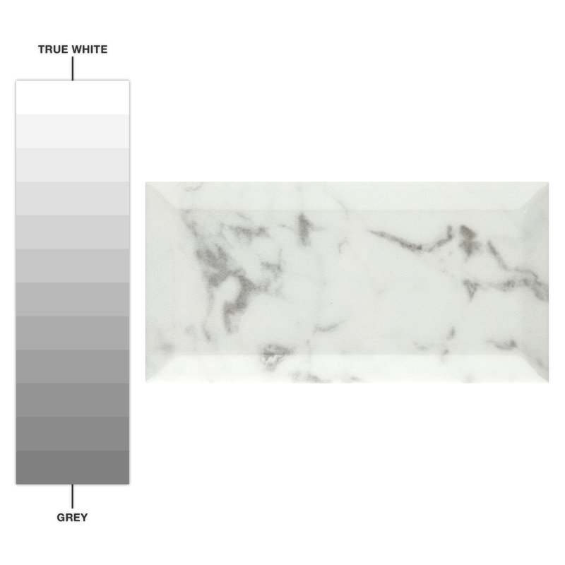 Classico Carrara 3" x 6" Ceramic Stone Look Subway Tile