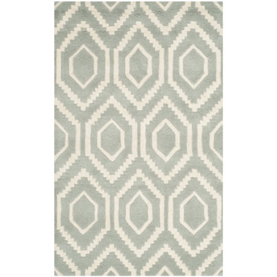 Deedie Hand Tufted Wool Geometric Rug