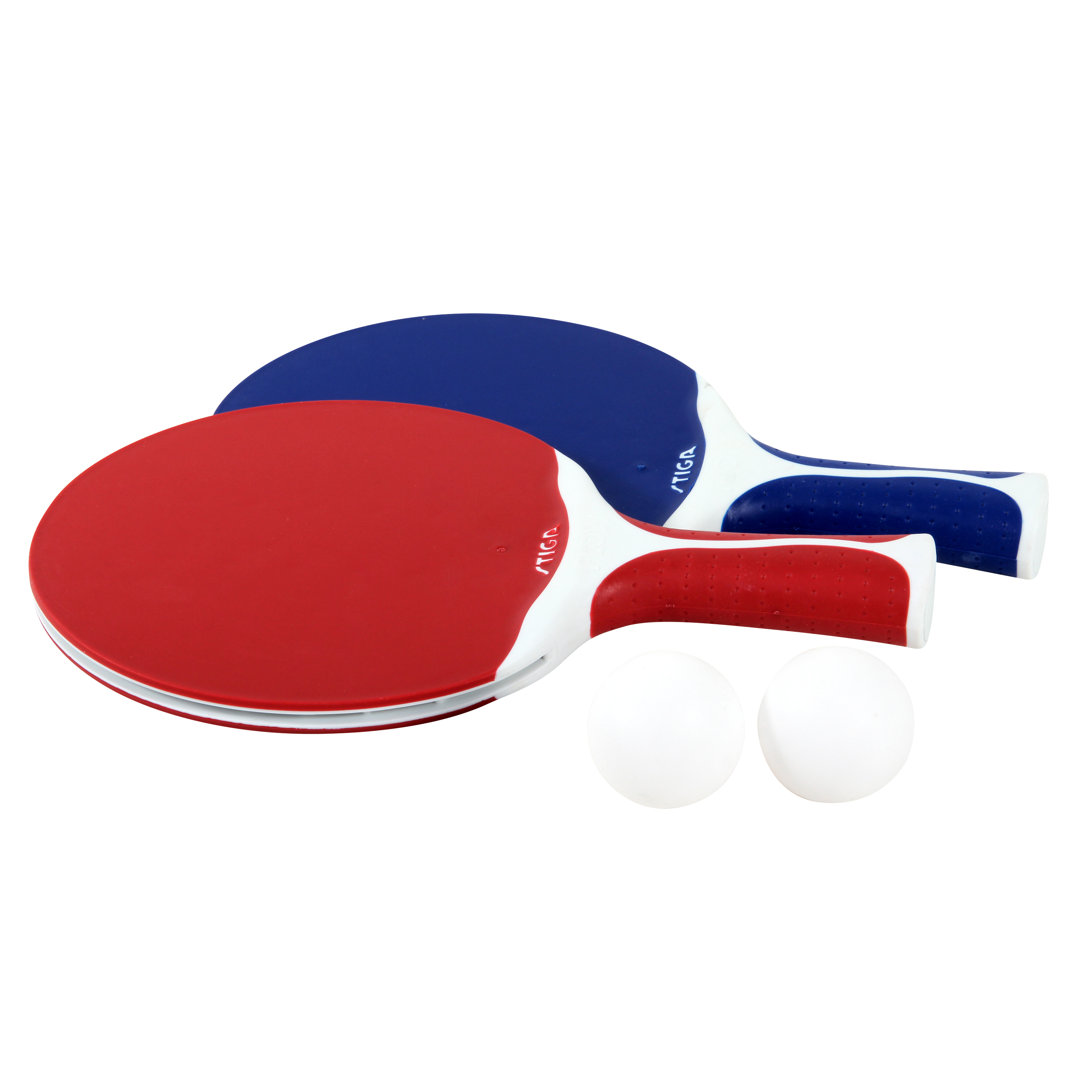 STIGA Flow Outdoor 2-Player Table Tennis Set Includes Two Outdoor Rackets and Two Outdoor Balls (Set of 2) STIGA