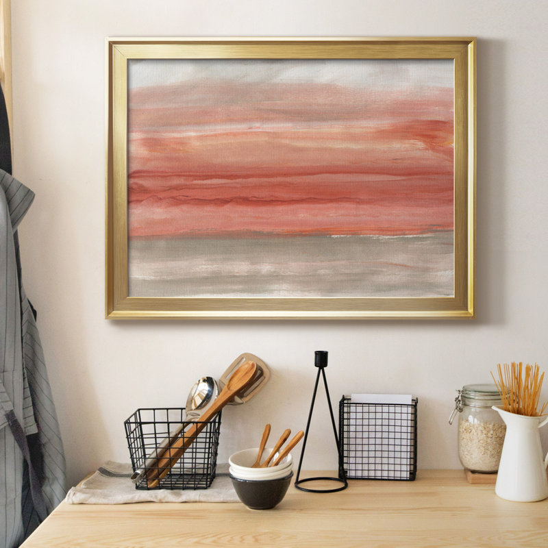 Ciel Oasis - peinture encadrée, H 22,5 po x l 30,5 po x P 1,5 po, Toile avec cadre doré, Pas de tapis