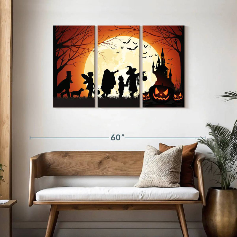 Lelend Trick Or Treating On Halloween, 28" H x 45" W