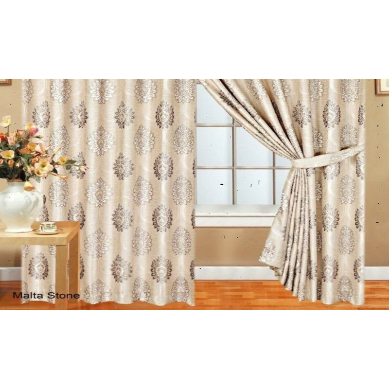Deshawnna Room Darkening Curtain, 228cm W x 274cm D, Stone