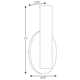 Delphine Single Light Glass Steel Dimmable LED Flush Mounted Sconce