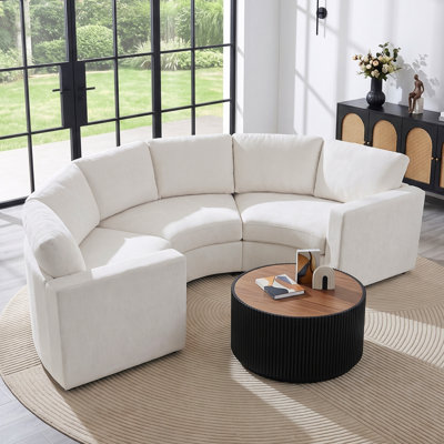 Canapé modulaire courbé 3 pièces