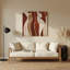 Art mural abstrait en métal brun 17-936049427