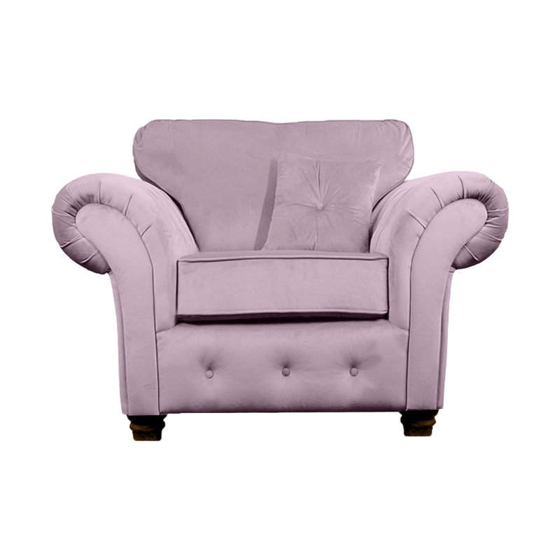 Lila Velvet Chesterfield Chair, Dusky Pink