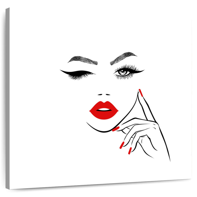 Winking Beauty, 24" H x 24" W