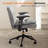 Armchair Criss Cross Chairs, Swivel Vanity Chair with Adjustable Flip-up Arms and Wheels, Wide Seat Office Chair with 3 Layer Cushions-1377327072