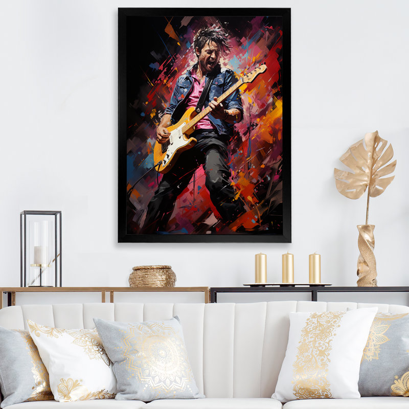 Yusei Music Pop Rock Explosion II, Cadre photo noir, H 32 po x l 16 po x P 1 po