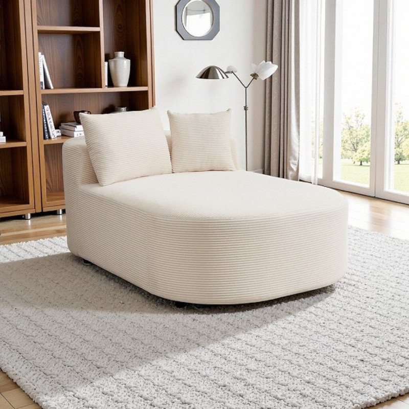 Canapé-lit convertible Corduroy, Beige