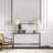 Steel Rectangular Console Table-1557980677