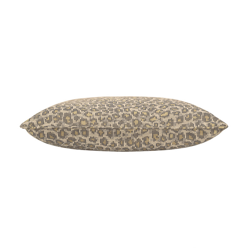 Coussin Asher, Imprimé animal doré / gris