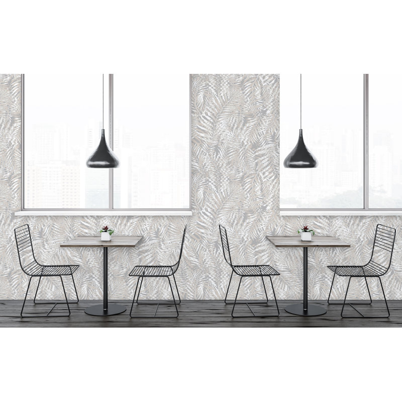 Floral Wallpaper, Silver Sand