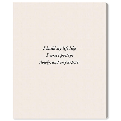 Life's Poem Canvas Print Quotes Art Prints by Art Remedy