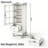 White Minimalist Buffet Cabinet, Modern Wooden Sideboard With Glass Doors & Double Drawers-1824341450