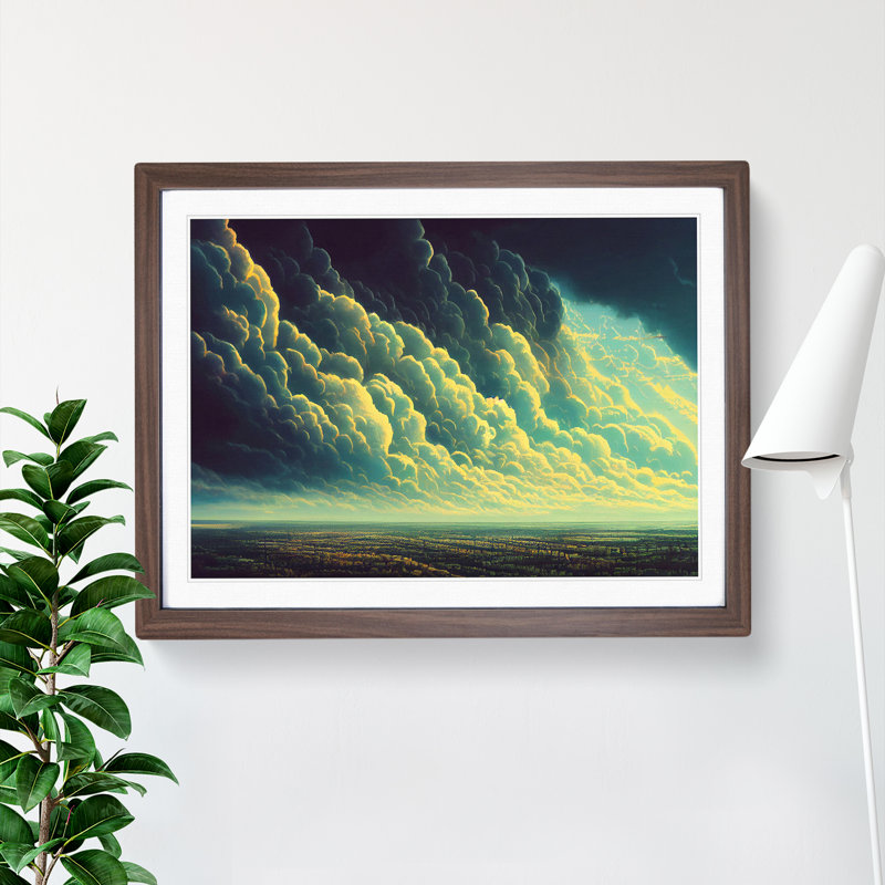 Mood Of The Cloud - Framed Print, 25cm H x 34cm W x 2cm D, Brown Framed
