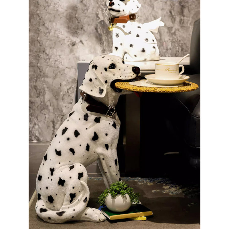 Articles de décoration modernes en résine pour chien, H 21,65 po x l 18,11 po x P 18,11 po
