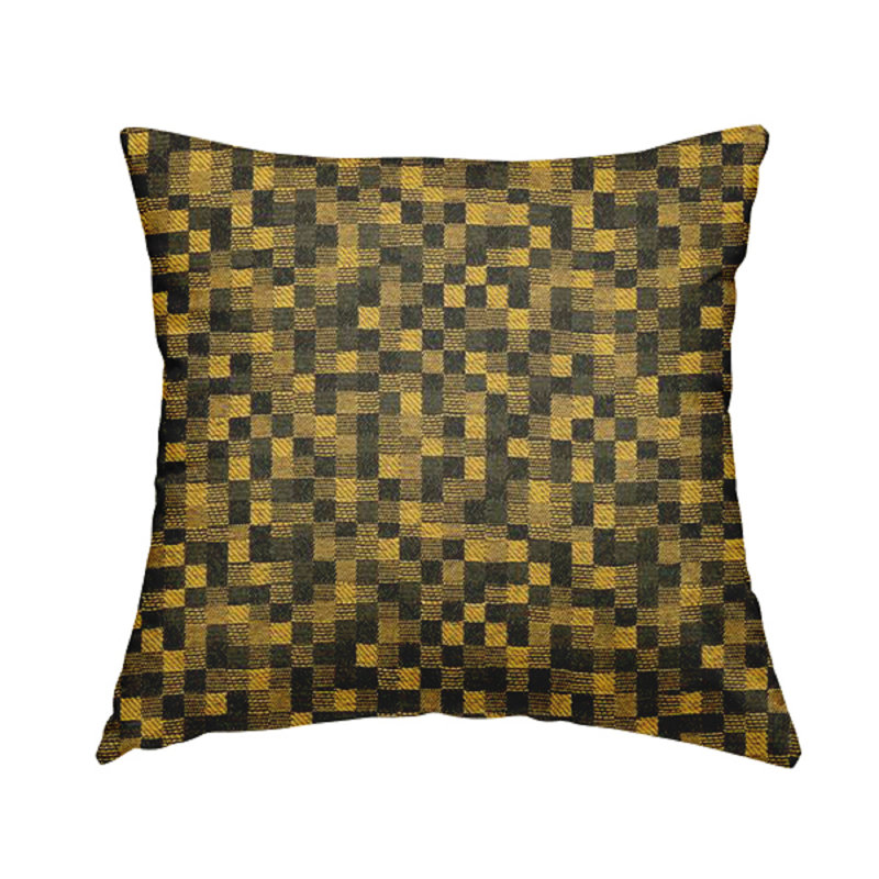 Deaquaneil Geometric Rectangular Throw Cushion, Yellow/Black