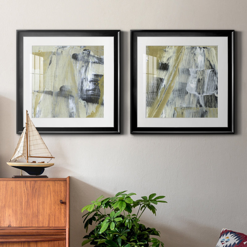 Alder Creek I - ensemble de 2 reproductions de cadres photo, Noir, H 17,5 po x l 35 po x P 1,5 po