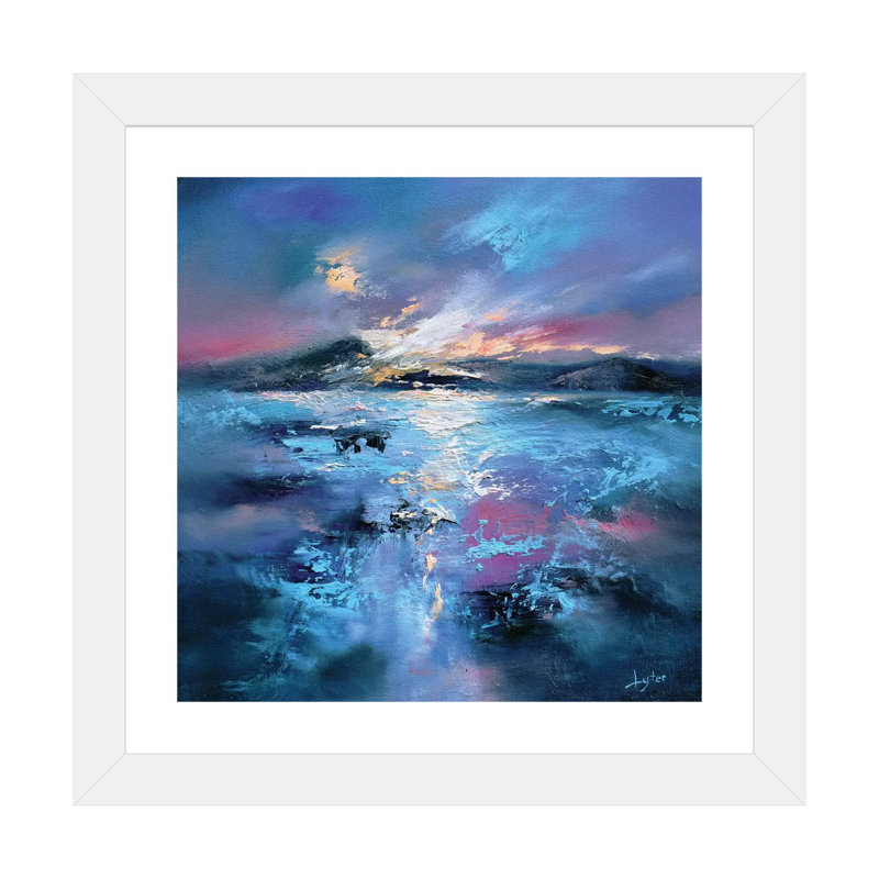 «Nightfall» par Christopher Lyter, reproduction d'art, H 16 po x l 16 po x P 1 po, Papier encadré blanc