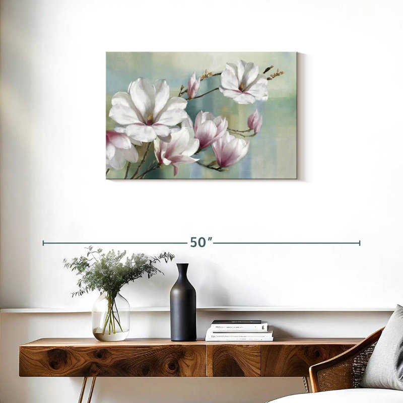 Fleurs de magnolia blanc Harnek, H 20 po x l 30 po