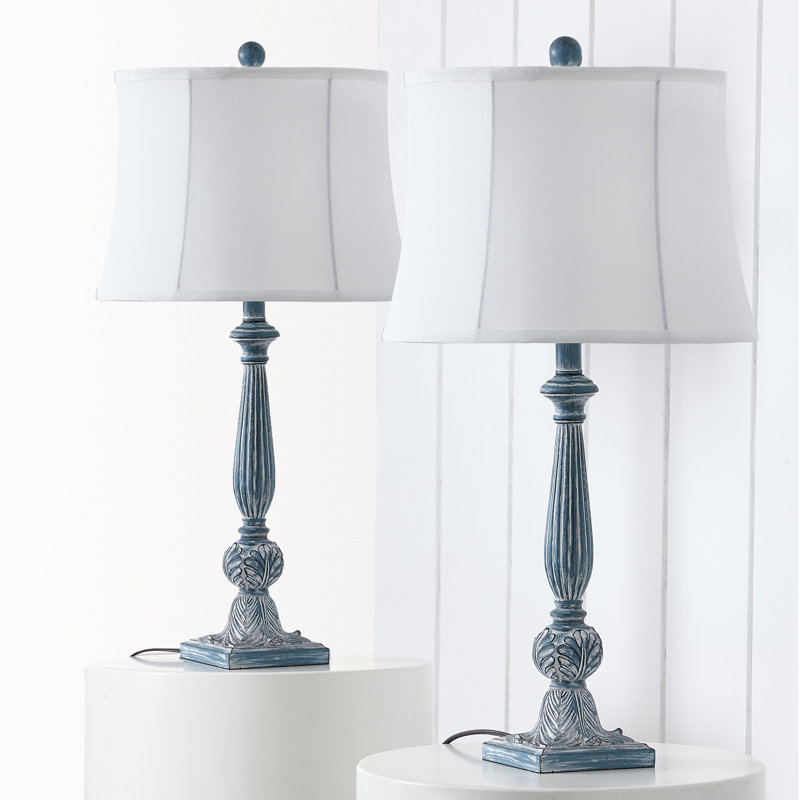 Labombard Resin Buffet Lamp, White, Blue