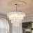 French Luxury Silver Shell Crystal Chandelier, 8-light E14 Base With Adjustable Rods